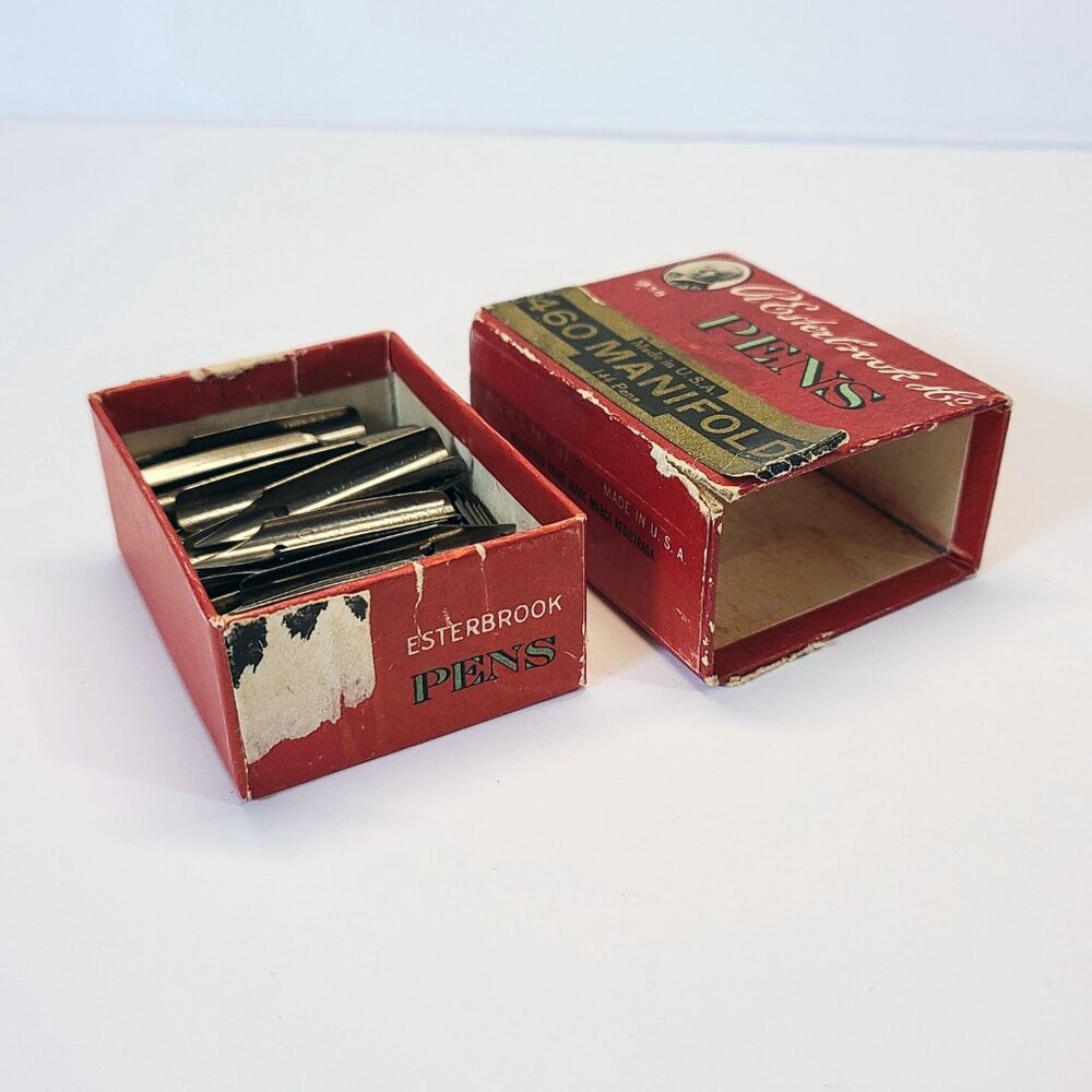 Vintage Esterbrook Pen Nibs, Manifold No. 460 Pens, In Original Box, w/ 105 Nibs - Picture 3 of 10